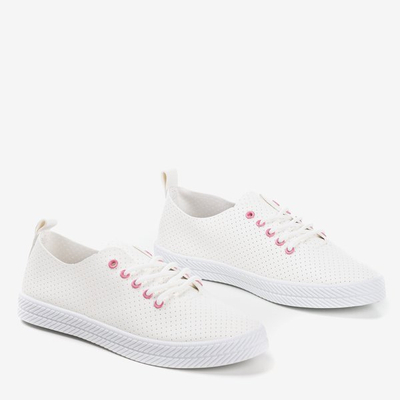 Sneakers Ahama ajourées pour femmes blanches - Chaussures 1
