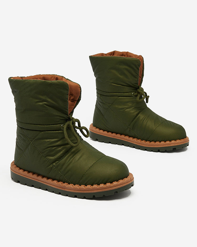 Royalfashion Bottes de neige à enfiler pour femme en vert Nevonsis