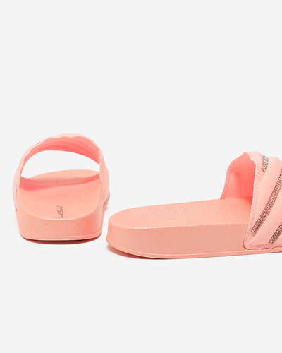 OUTLET Chaussons femme rose clair avec zircons cubiques Erikis - Footwear