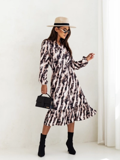 Robe midi Royalfashion pour femmes avec imprimé