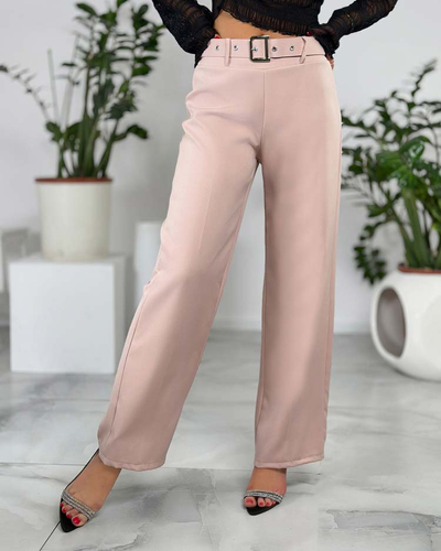 Royalfashion Pantalon large en tissu pour femme