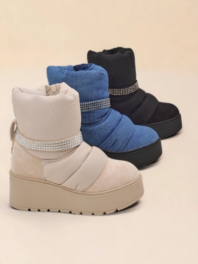 Bottes de neige compensées pour femmes Royalfashion Renosi