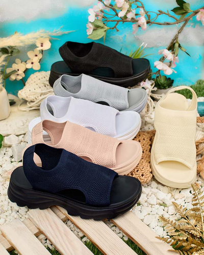 Royalfashion Sandales pour femmes avec tige Viss