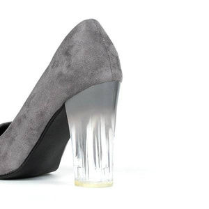 OUTLET Escarpins gris sur poteau transparent Lorna - Chaussures