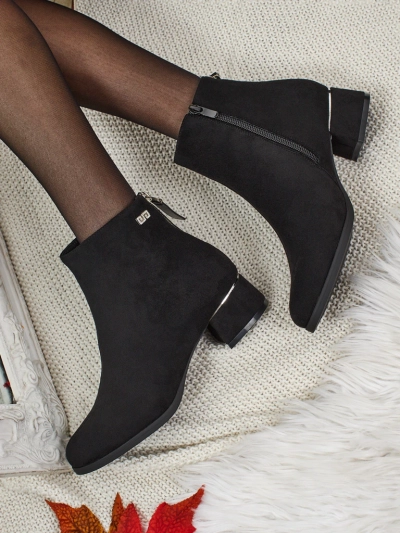 Bottines femme en éco-daim à talon bloc Arshinea