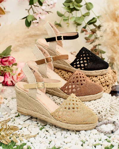 Royalfashion Espadrilles à talon Sintoles pour femme