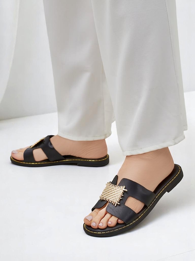 Royalfashion mules ornées pour femmes Crattes