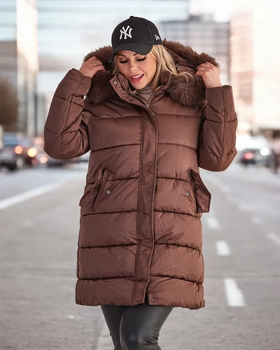 Royalfashion Veste d'hiver matelassée pour femme