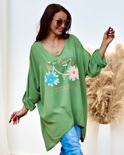 Royalfashion Blouse imprimée pour femme Longer