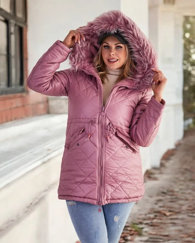 Royalfashion Veste matelassée pour femme en rose