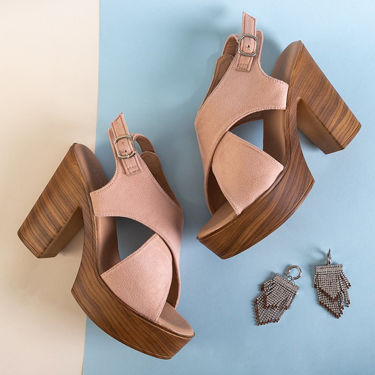 Sandales femme Inga rose sur tige haute - Footwear