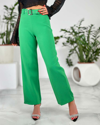 Royalfashion Pantalon large en tissu pour femme