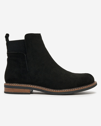 Royalfashion Noir femmes eco-suede Veysi bottes a'la sztyblettes