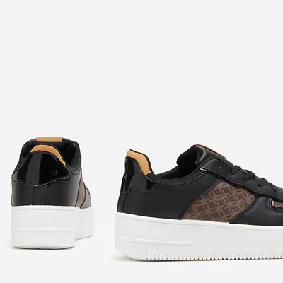 Chaussures de sport pour femmes noires avec imprimé Glou - Footwear