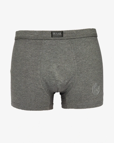 Royalfashion Boxer homme gris foncé avec patch