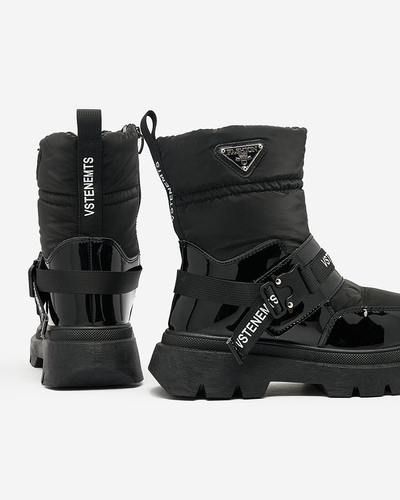 Royalfashion Bottes de neige pour femme en noir Fiellar