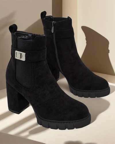 Bottines à talons bloc pour femmes Royalfashion Effo