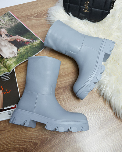 Bottines bleues à enfiler pour femme avec isolation Mekira - Footwear