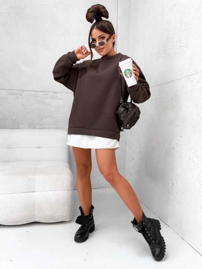 Sweatshirt en coton pour femmes Royalfashion avec bas détachable