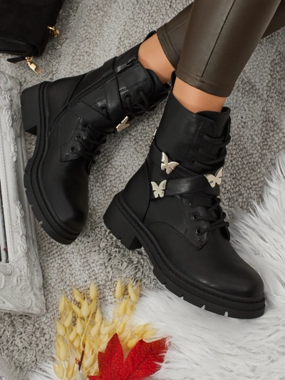 Bottines worker pour femmes avec décorations Motill