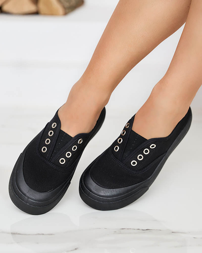 OUTLET Baskets pour femmes avec une semelle plus épaisse en noir Askol- Footwear