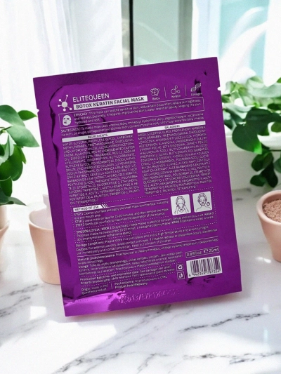 Masque en feuille Botox&Kératine – hydrate et réduit les rides