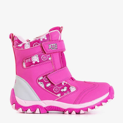 Bottes de neige pour enfants fuchsia avec imprimés Balbina - Footwear