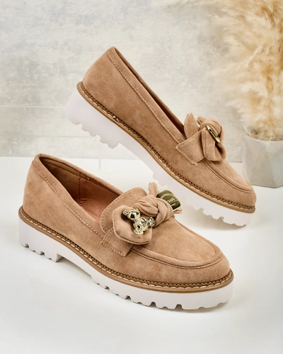 Royalfashion Mocassins pour femmes avec nœud Ezizer