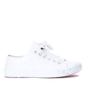 OUTLET Baskets classiques nouées d'un ruban White Milk - Footwear