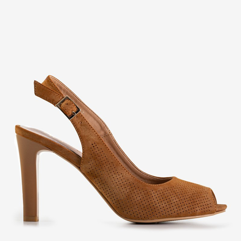 OUTLET Sandales marron ajourées sur tige étroite Phaenna - Footwear