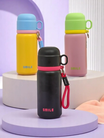 Royalfashion Mug thermos thermique avec tasse Happy Smile
