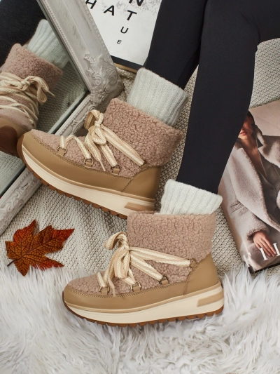 Bottes pour femmes style bottes de neige avec fourrure Verruna