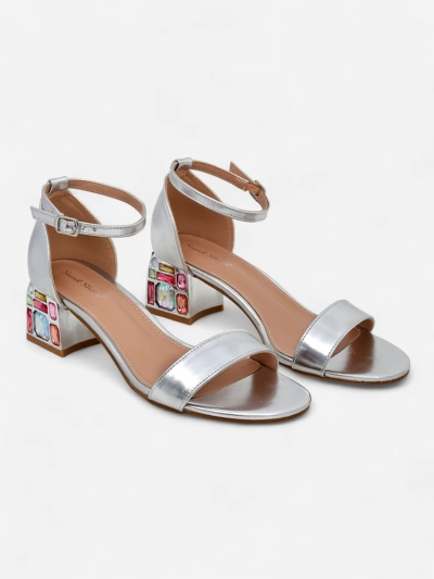 Sandales Royalfashion pour femmes avec des talons décoratifs Ballou