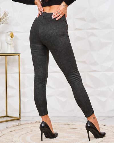Royalfashion Pantalon teggings à carreaux isolé pour femme