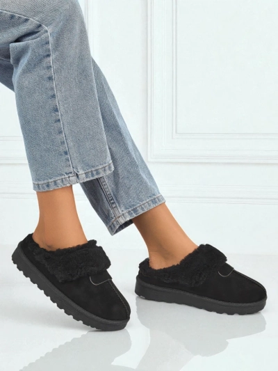 Bottes courtes style bottes de neige pour femmes avec fourrure Velour Fang