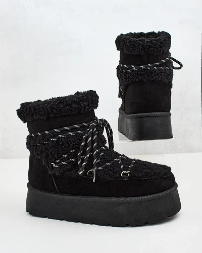 Royalfashion Bottes de neige à lacets pour femme Evonie