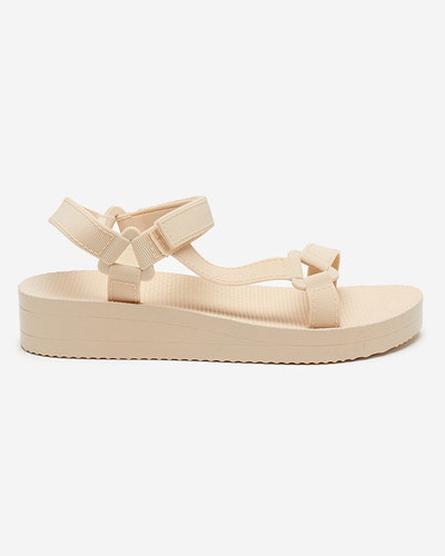 OUTLET Sandales plates femme beige Ostoy-Shoes