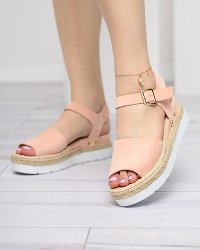 OUTLET Sandales compensées roses pour femme Setovia - Footwear