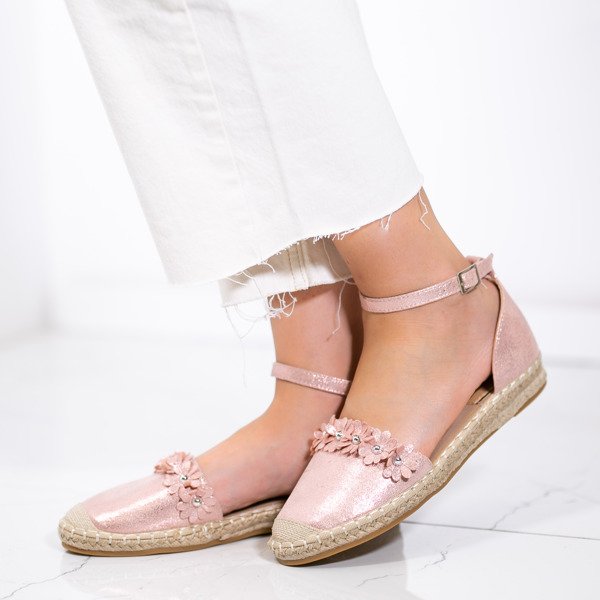 OUTLET Espadrilles roses à fleurs Ostera - Chaussures