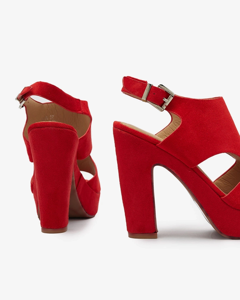 Sandales rouges pour femme sur tige Lamiess - Footwear