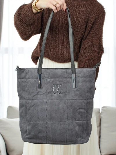 Sac à main shopper pour femmes Caryenne en éco-daim