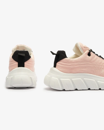 Chaussures de sport en tissu rose pâle pour femmes Riotay- Footwear