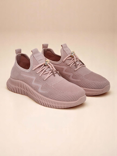 Aurelia Rosa - chaussures de sport pour femmes Royalfashion en tissu, roses, talon plat