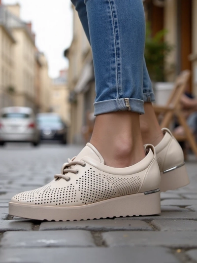 Royalfashion Mocassins perforés pour femmes Gofielle