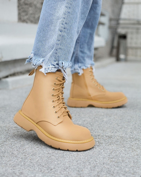 Royalfashion Bottes femme Kucillo marron clair mat