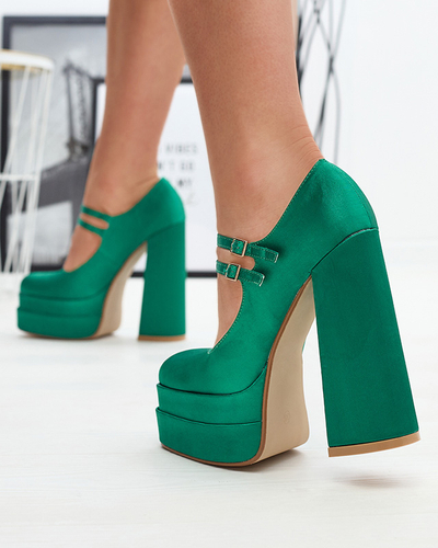 Vert escarpins à talons hauts pour femmes Elika - Chaussures