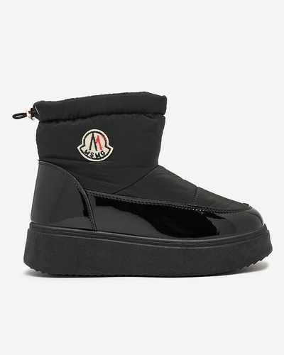 Royalfashion Bottes de neige à enfiler pour femme en noir Ademra