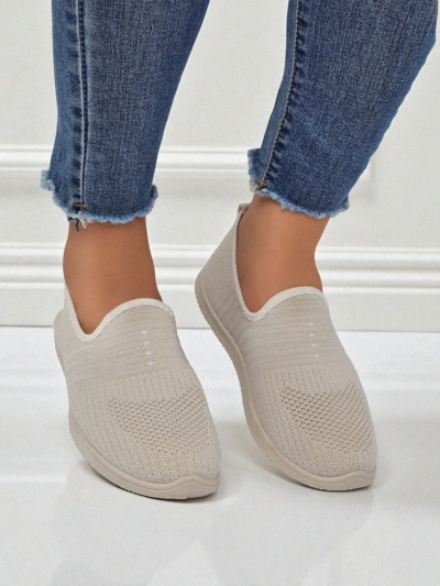 Mocassins pour Femmes Callista Beige en Tissu Respirant Printemps Été
