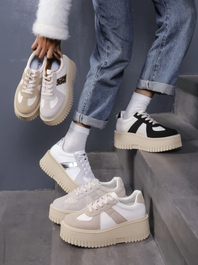 Royalfashion Sneakers à plateforme pour femmes Venusoe