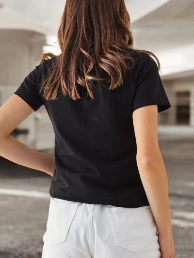Royalfashion T-shirt en coton pour femmes Bunny Say Be Real